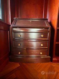 cofano scrittoio con cassetti in legno