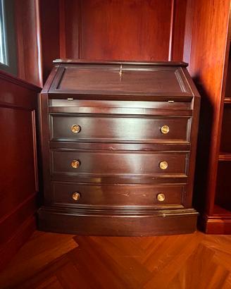 cofano scrittoio con cassetti in legno