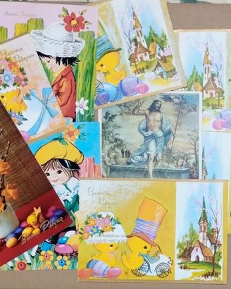 BUONA PASQUA lotto 8 Cartoline auguri uova vintage