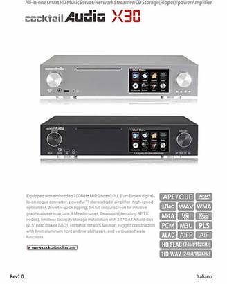 MANUALI ITALIANO Cocktail Audio X30 X35