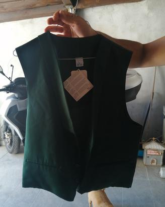 gilet da lavoro verde scuro