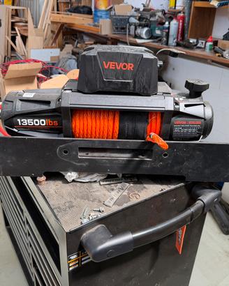 Verricello con piastra jeep
