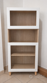 Vetrinetta in legno + ante in vetro, ikea