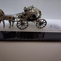 Carrozza Argento 800 con cocchiere g. 25,1