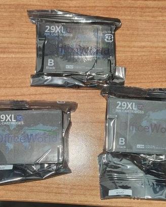 3x Cartucce Epson 29XL Nero Originali Sigillate