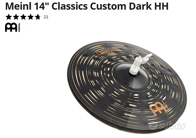 HitHat Meinl 14" Classic Custom Dark usato 3 volte