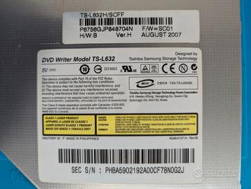 Masterizzatore DVD IDE PATA Laptop Toshiba Samsung