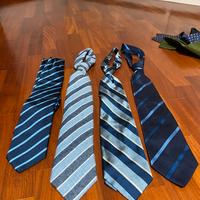 Lotto 4 cravatte varie tonalità blue