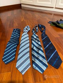 Lotto 4 cravatte varie tonalità blue