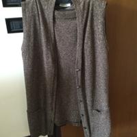 Completo gonna e gilet in maglia