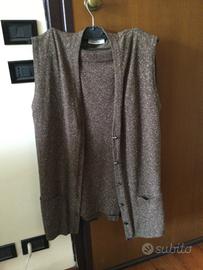 Completo gonna e gilet in maglia