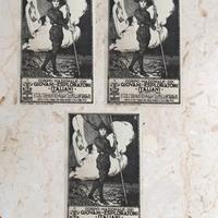 3 Cartoline •Lotteria 1916• Militari Esploratori