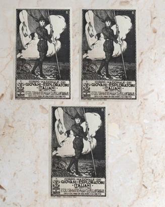 3 Cartoline •Lotteria 1916• Militari Esploratori