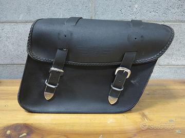 Borsa singola in pelle per moto custom 