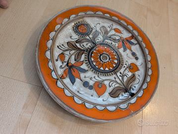 schiavon elio piatto decoro floreale