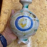 Antica oliera terracotta maiolica di Caltagirone