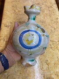 Antica oliera terracotta maiolica di Caltagirone