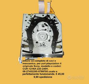 lettore cd+ meccanica playstation 4 originale sony