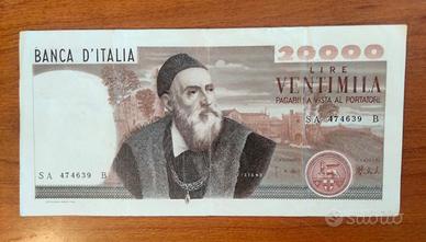 20000 LIRE febbraio 1975 e dicembre 1974 TIZIANO