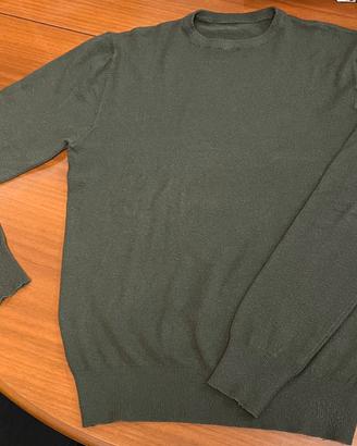 Maglione maglioncino verde militare tg. M uomo