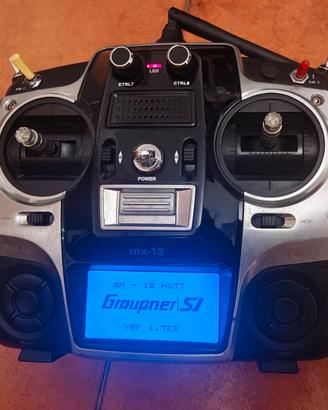 Radiocomando GRAUPNER MX12 HOTT aeromodellismo 