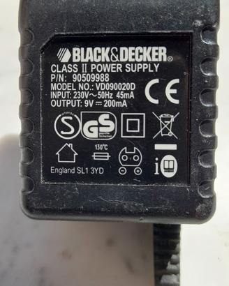 Caricabatterie avvittatore Black&Decker 9V-200mA