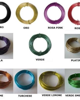10 Matassine 5 metri filo alluminio 1mm