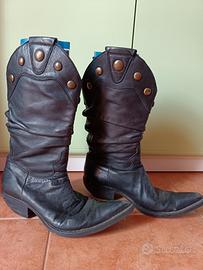 stivali camperos in pelle