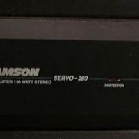amplificatore Samson 130w + 2 casse + spia