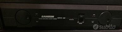 amplificatore Samson 130w + 2 casse + spia