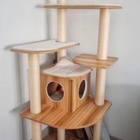 tiragraffi gatto in legno 