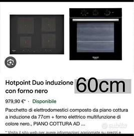 Forno elettrico ventilato piano cottura induzione