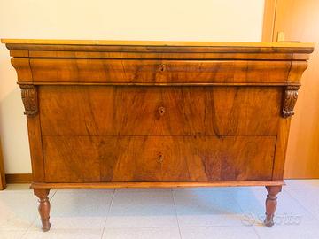 Comò Cassettone Luigi XVI con piano in marmo reale