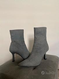 Stivali in denim con zip