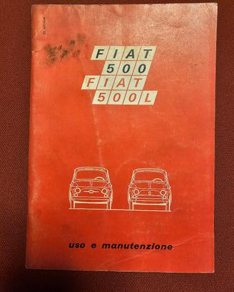 Libretto uso e manutenzione fiat 500/500L