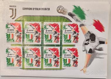 foglio francobolli Juventus campione d'italia