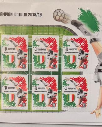 foglio francobolli Juventus campione d'italia
