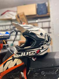 Casco Just 1 J32 Raptor Helmet, Bianco