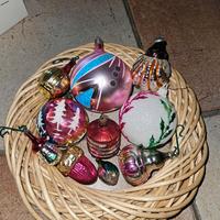 10 Palle di Natale in vetro soffiato anni 60