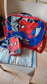 cartella con borsello spiderman