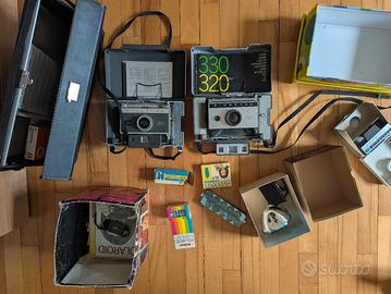  Lotto Vintage Polaroid Land Camera 340 + 320 con 