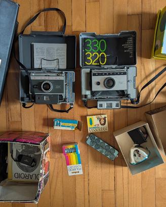  Lotto Vintage Polaroid Land Camera 340 + 320 con 