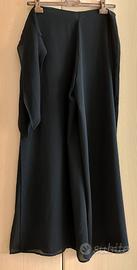 Pantalone palazzo "La Perla", nero trasparente