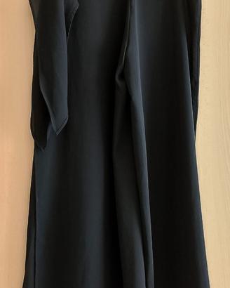 Pantalone palazzo "La Perla", nero trasparente