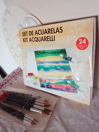Set pittura: acquerelli e tavolozze