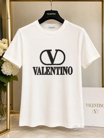 Maglia Valentino bianca con logo ricamato