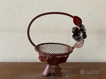 piccola cestino centrosposa decorativo vintage