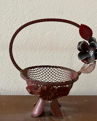 piccola cestino centrosposa decorativo vintage