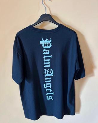 T-shirt Palm Angels Nera Logo Verticale taglia s