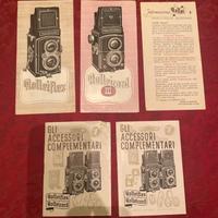 ROLLEIFLEX E ROLLEICORD - Lotto 5 manuali e brochu
